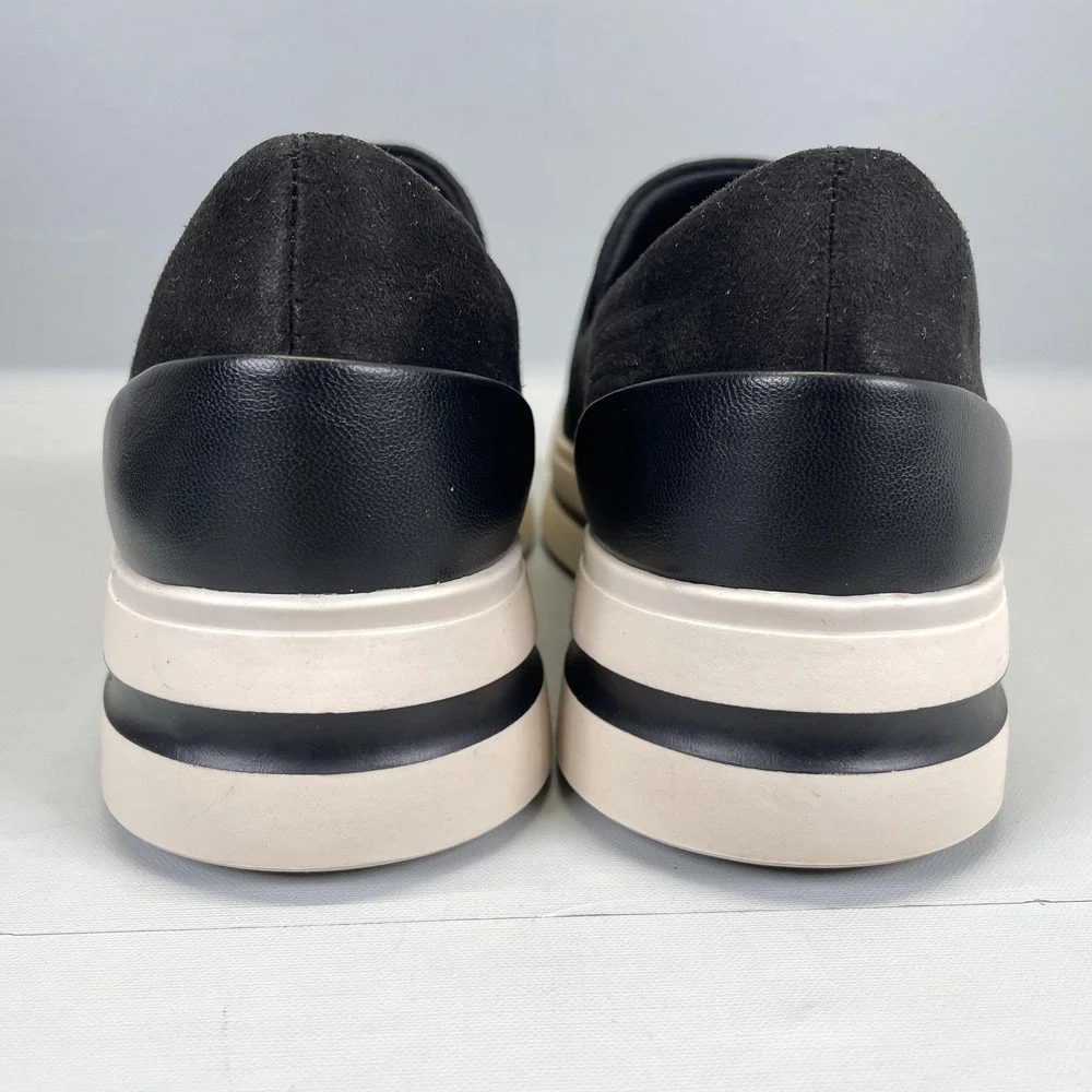 Clarks Audreigh Eve Shoes Womens Size 7 Black Suede Platform Comfort Sneakers